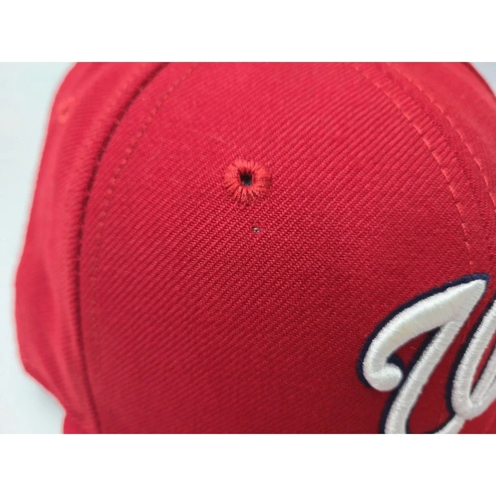 Vintage Washington Nationals‎ New Era 59Fifty Fitted 6 3/4 Hat Cap Wool MLB Red